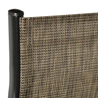 Outsunny Set of Four Stackable Mesh Seat Chairs - Mixed Brown(m-8)