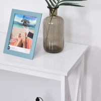 HOMCOM Table de console table d'entrée style table de drapier néo-rétro étagère dim. 100L x 30l x 80,5H cm MDF blanc(m-9)