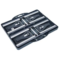 Outsunny Tavolo da Pic Nic con Sedie Integrate, Pieghevole e Richiudibile a Valigetta, Alluminio e Plastica(m-9)
