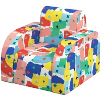 AIYAPLAY Foldable Toddler Chair Soft Snuggle Sponge Filled for Bedroom Playroom, Aged 18 Months to 3 Years - Multicoloured(m-11)