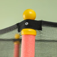 HOMCOM Trampolin für Kinder, Ø163 cm, mit Sicherheitsnetz, für drinnen und draußen, Belastung bis 50 kg, Stahl, Kunststoff, Rot(m-8)