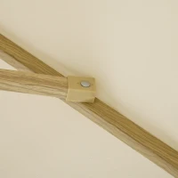 Outsunny Ombrellone da Giardino a Manovella Inclinabile e Palo a 2 Sezioni, Poliestere e Metallo, 2.6x2.4 m, Crema(m-9)