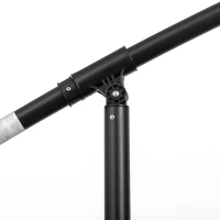 Outsunny Sombrilla Ø300 cm Parasol de Jardín con Manivela Manual 18 Costillas y Base Cruzada Gris(m-9)