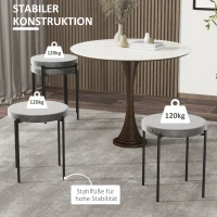 HOMCOM 4er-Set Esszimmerhocker Stapelbar Esszimmerstühle Küchenstuhl mit gepolstertem Sitz, Samtoptik Sitzhocker Samt für Küche Esszimmer Metall Grau 41,5 x 41,5 x 46 cm(m-4)