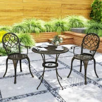 Outsunny Three-Piece Elegant Aluminium Garden Set - Bronze Tone(m-8)