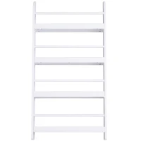 HOMCOM Libreria da Parete con 4 Ripiani in Legno Bianco Impermeabile, Carico Massimo 30kg (59cm x 12cm x 113cm)(m-4)