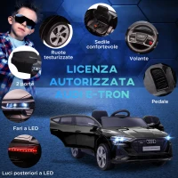HOMCOM Macchina Elettrica per Bambini 12V con Telecomando, Velocità 3-8km/h, Luci e Musica, Età 3-5 Anni, Nero(m-7)