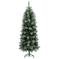 HOMCOM Árbol de Navidad 180 cm Árbol de Navidad Artificial con 528 Ramas y Patas de Metal para Interior Verde(m-10)