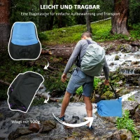 Outsunny Aufblasbarer Sitzsack, wasserdicht, bis 200 kg Tragkraft, 195x83x52cm, Blau(m-6)