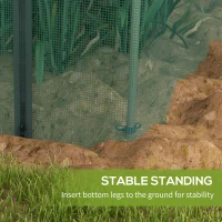 Outsunny 360 x 120cm Galvanised Steel Fruit Cage, Plant Protection Tent with Zipped Door, Green(m-7)