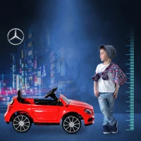 HOMCOM Macchina Elettrica per Bambini 3+ Anni Mercedes GLA con Telecomando, Fari LED e Musica, Rosso(m-9)