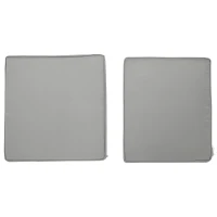 Outsunny Lot de 2 coussins de chaise coussins d'assise déhoussables coussins matelassé rembourré mousse polyester gris clair(m-10)