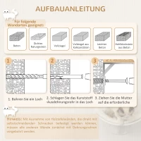 PawHut Katzenregal, Wandmontage, weiche Liegefläche, bis 10kg, 41x28x21cm, Weiß(m-5)