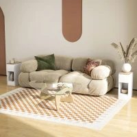 HOMCOM Set of Two Modern Storage Bedside Tables - White(m-10)