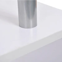 HOMCOM Librería en Forma S Estantería para Libros de 4 Niveles Mueble Estantería para Salón Oficina Estudio 80x30x145 cm Blanco(m-9)