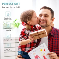 HOMCOM Stunt Scooter, Kids Scooter, 12'' Rubber Tyre Kick Scooter with Adjustable Handlebar, Dual Brakes, Blue(m-7)