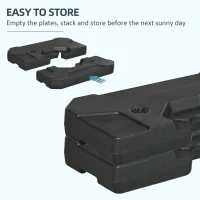 Outsunny Umbrella Weights for Cantilever Parasols, Set of 2 Heavy Duty Parasol Base Weights, 110kg Sand or 70kg Water Filled, Black(m-7)