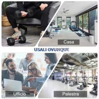 HOMCOM Set 2 Manubri Esagonali da 10kg in Metallo e Gomma per Workout in Palestra, Casa e Ufficio, Nero(m-6)