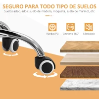Vinsetto Silla de Escritorio Giratoria Tapizado de Tela con Altura Ajustable Estilo Moderno Carga 120 kg 48x53x80-90 cm Naranja(m-7)