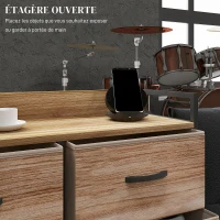 HOMCOM Meuble de Rangement commode 8 tiroirs en tissu amovibles, étagère supérieure et cadre acier 79L x 29l x 101H cm(m-5)