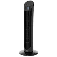 HOMCOM Tower Fan for Bedroom Cooling, 30 Inch Electric 70° Oscillating Fan with 3 Speed Settings, Standing Floor Fan for Home Office Indoor, Black(m-11)