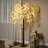 HOMCOM 450 LED Light Decorative Artificial Blossom Tree - Pink(m-2)