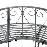 Outsunny Baumbank Rundbank 360° Gartenbank Sitzbank Baum Bank Metall ∅160cm(m-7)