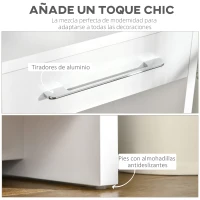 HOMCOM Mueble Recibidor de Entrada Mesa Consola con 2 Cajones y Estante para Pasillo Salón 101,6x28x76,2 cm Blanco(m-5)
