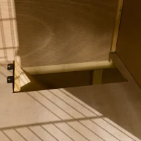 PawHut Clapier à lapin cage à lapin 2 étages 4 portes verrouillables rampe toit bitûmé bois de sapin(m-7)