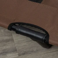 PawHut Cama Elevada para Perros Gatos Portátil Cama para Mascotas con Zona de Malla Transpirable y Tela Oxford para Interior Exterior 122x92x23 cm Café(m-8)