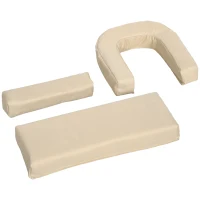 Outsunny Outdoor Folding Sun Lounger Set of 2 with Face Hole, 4 Level Adjustable Backrest Reclining Garden Lounger, Garden Recliner Sunbed with 600 D Oxford Cloth Seat and Pillow for Beach, Sand(m-9)