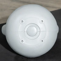 SPORTNOW Kettlebell 8kg in PU e Sabbia con Base Piatta e Impugnatura per Stacchi, Squat e Sollevamenti, 20x14x24 cm, Arancione(m-8)