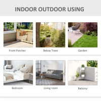 Outsunny Cotton-Polyester Blend Macrame Hanging Chair Swing Hammock with Backrest(m-7)