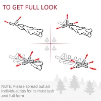 HOMCOM 1.2m 4ft Christmas Tree Entrance Décor 750 Tips Xmas Pre-lit Tree 80 LED with Vase Base(m-6)