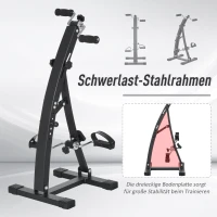 HOMCOM Pedaltrainer für Senioren extra Leise Mini Heimtrainer mit LCD Display Befestigungsband Arm- und Beintrainer Bewegungstrainer Tischfahrrad Mini Bike Fitnessgerät für Zuhause Büro(m-4)