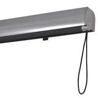 Outsunny Senkrechtmarkise Balkonmarkise Vertikalmarkise Windschutz Seitenrollo Sichtschutz mit Handkurbel Polyesterstoff+Aluminium Dunkelgrau 140 x 100 cm(m-9)