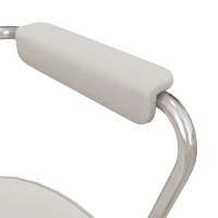 Vinsetto Bürostuhl Schreibtischstuhl, höhenverstellbar, Neigungsfunktion, 60 cm x 60 cm x 92 cm, Creme(m-8)