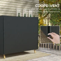 Outsunny Housse de Protection balancelle de Jardin 3 places, bâche étanche et anti-UV 420D, dim. 2,20L x 1,25l x 1,72H m PE Noir(m-6)