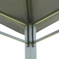 Outsunny Tonnelle barnum contemporain en dôme dim. 3,00L x 3,00l x 2,60H m métal époxy polyester gris(m-8)