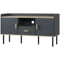 HOMCOM Mobile Porta TV fino a 55" con Ripiano, Cassetto e Armadietti, 120x40x65cm, Grigio(m-10)