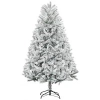 HOMCOM Sapin de Noël Artificiel enneigé 180 cm 521 Branches épines Imitation Nordmann Grand réalisme(m-1)