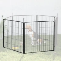 PawHut 2 Piece Dog Pen Expansion Pack for 80cm High Pet Playpen with 3 Stakes, for Small and Medium Dogs(m-10)