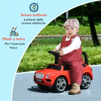 AIYAPLAY Macchina Cavalcabile a Spinta per Bambini 18-36 Mesi con Licenza Bentley Bentayga, Clacson e Musica, Rosso(m-8)