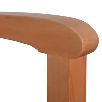 Outsunny Gartenbank 2-Sitzer Sitzbank aus Holz Parkbank bis 200 kg Bank Terrassenbank mit Rückenlehnen Gartenmöbel Pappelholz Gelb 126,8 x 62 x 91,3 cm(m-7)