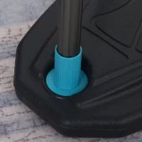 HOMCOM Kinder Basketballständer Basketballkorb einstellbare mit Ständer höhenverstellbar mit Ball & Pumpe Mehrfarbig 32 x 65 x 126-158 cm(m-8)