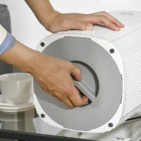 HOMCOM Purificateur d'air + Filtre pour purificateur d'air - Ioniseur, CADR 225m³/h, minuterie - filtration en 3 étapes(m-8)