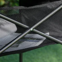 Outsunny Campingtisch aus Aluminium faltbar Klapptisch Falttisch mit Netztasche tragbarer Picknicktisch für Camping Garten Party Picknick Balkon Schwarz 70 x 70 x 69 cm(m-9)