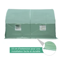 Outsunny Serra da Giardino e Balcone a Tunnel per Piante e Fiori in Tessuto PE 3×2m(m-5)