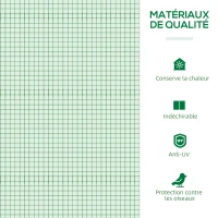 Outsunny Mini Serre de Jardin Serre à tomates mini serre tunnel toit pointu1,8L x 0,9l x 0,7H m métal thermolaqué PE Haute densité fenêtre moustiquaire intégrées Vert(m-4)