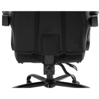 Fauteuil de bureau gamer revêtement synthétique gris noir(m-9)